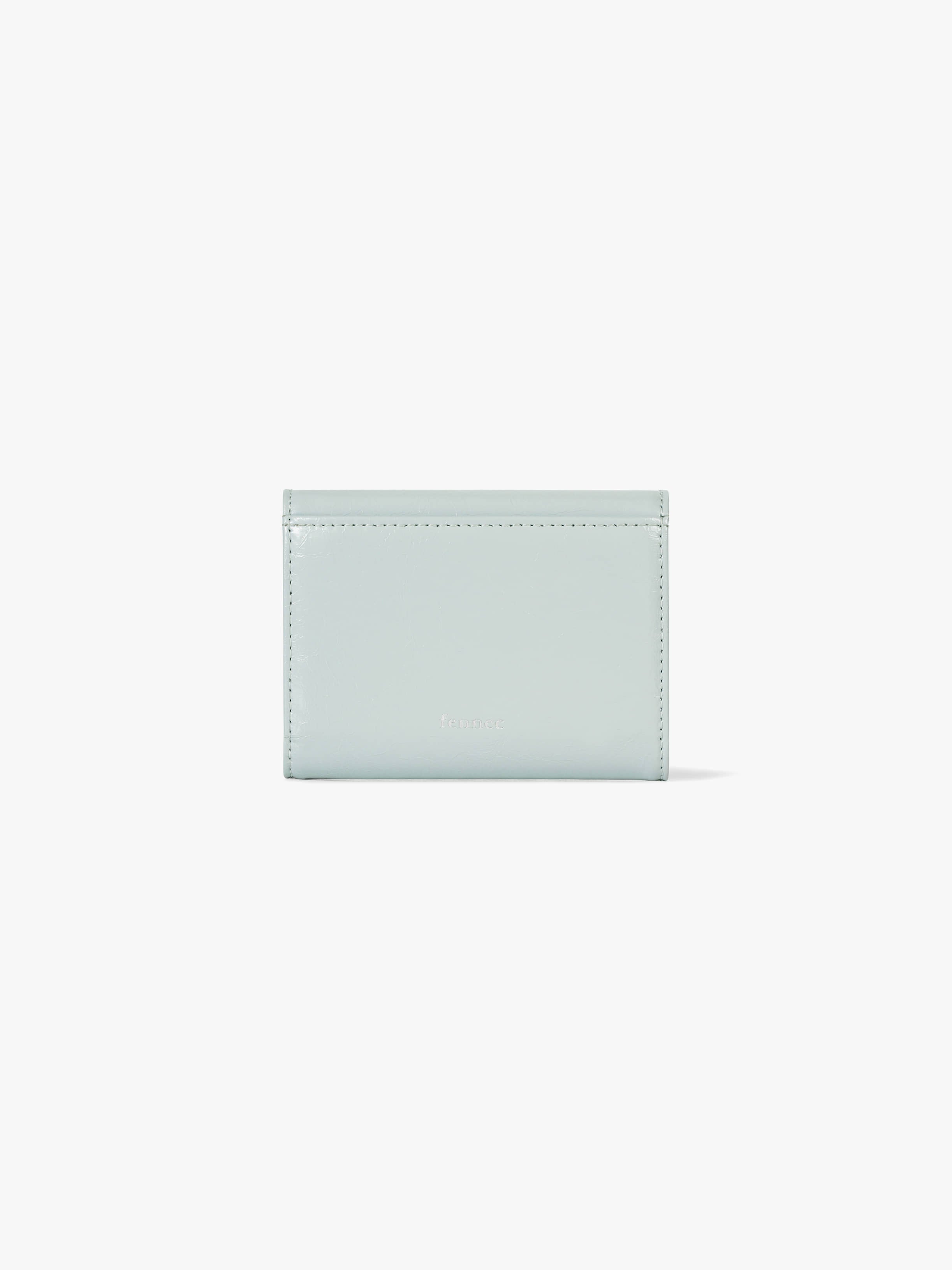 CRINKLE TRIANGLE DOCO WALLET (PALE MINT)
