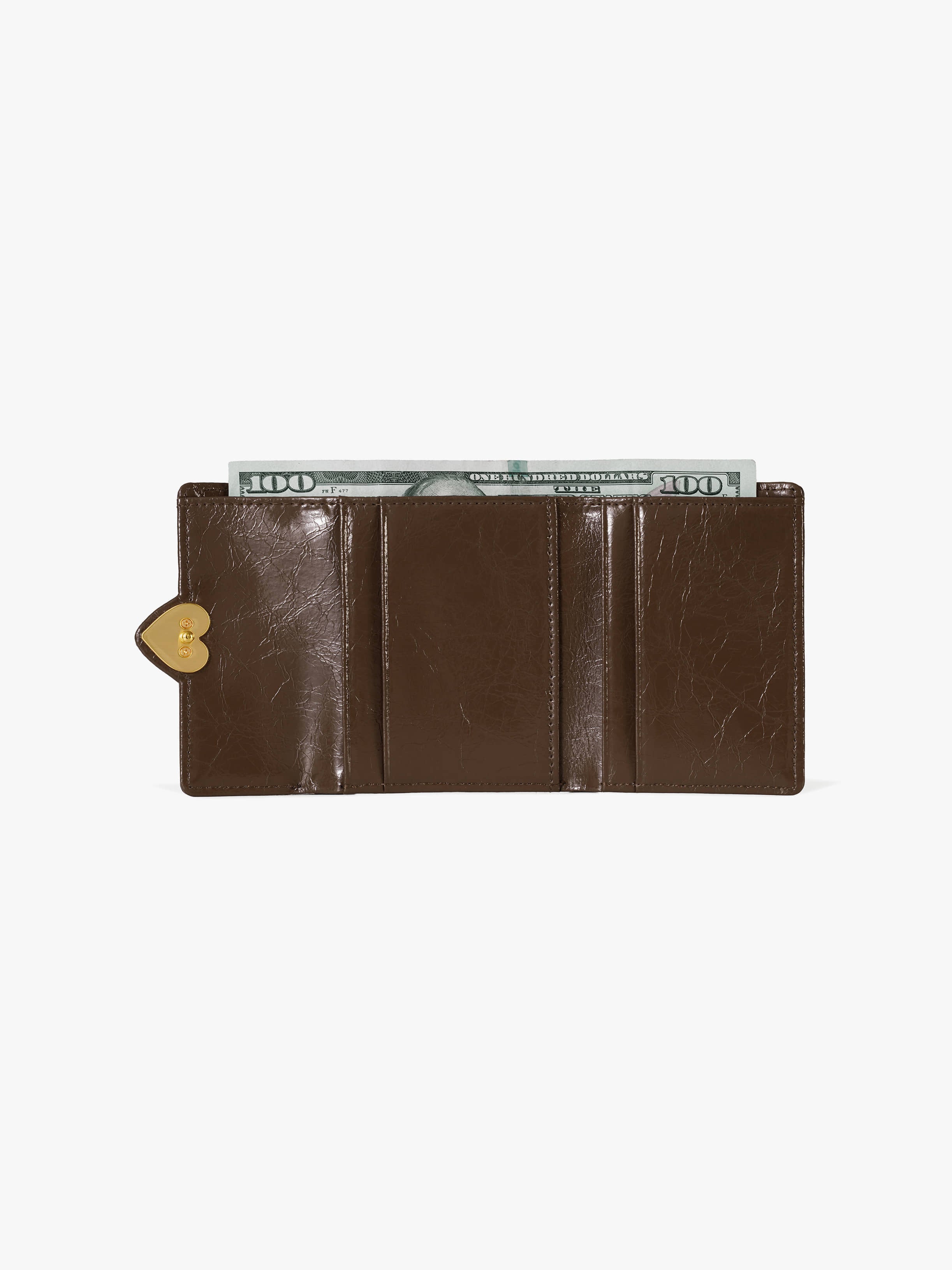 HEARTY FLAP WALLET (MOCHA BROWN)