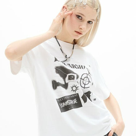 LUVISTRUE -  LUVNIGHT TEE(WHITE)