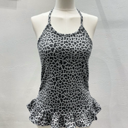KR LEOPARD RUFFLE TOP (2 COLORS)