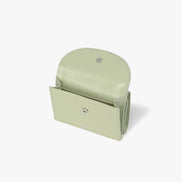 CRINKLE HALFMOON MINI WALLET (PISTACHIO)