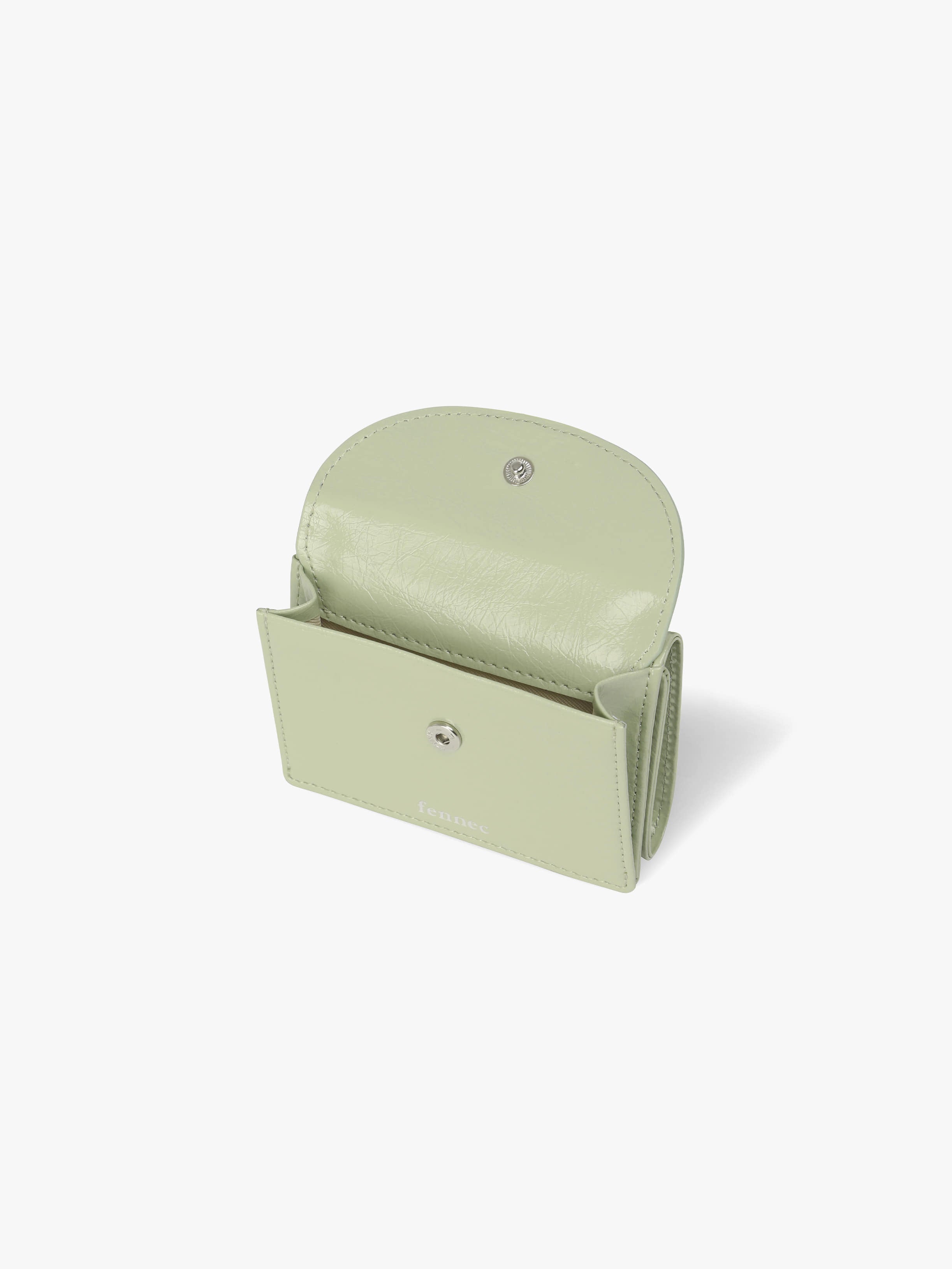 CRINKLE HALFMOON MINI WALLET (PISTACHIO)