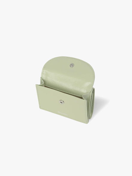 CRINKLE HALFMOON MINI WALLET (PISTACHIO)