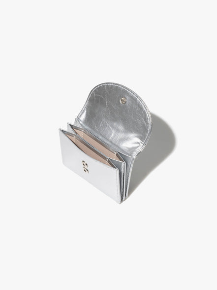 CRINKLE HALFMOON ACCORDION POCKET (SILVER)