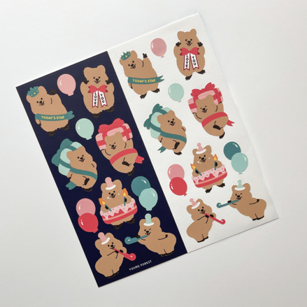 (現貨) YOUNG FOREST - CONGRAZ QUOKKA STICKER 1EA