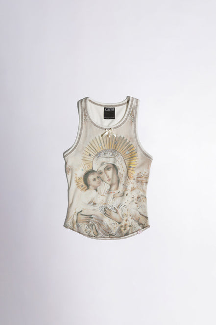 SCULPTOR - Maria Tear Drop Tank Top Dirty (Peach/Raw)