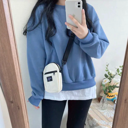 (現貨) almost blue - signature logo mini crossbag (ivory)