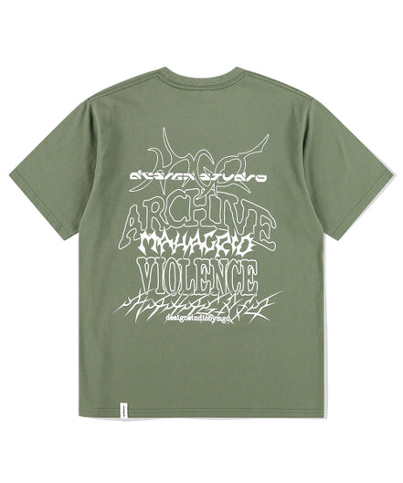 MAHAGRID - MULTI-LOGO TEE (KHAKI)