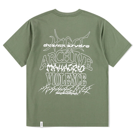 MAHAGRID - MULTI-LOGO TEE (KHAKI)