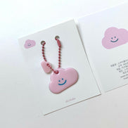 Skyfolio - cloud keyring pink