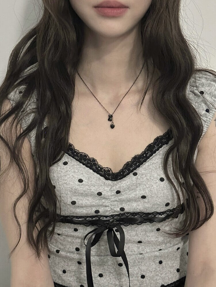 OFUSE - black rabbit necklace