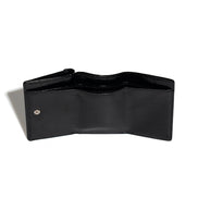 CRINKLE TRIANGLE TRIPLE WALLET (BLACK)