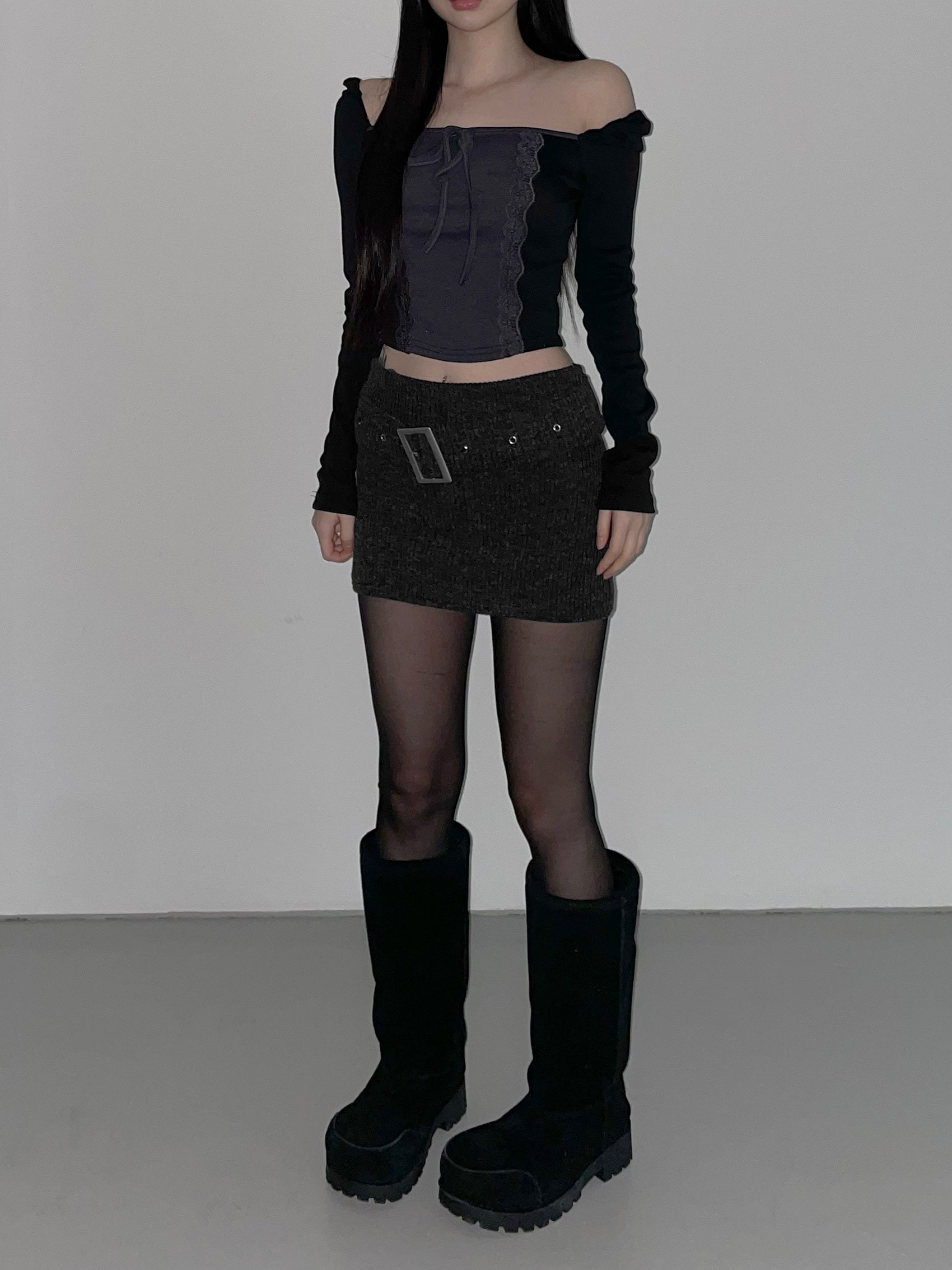 (現貨) KR TWO TONE LACE TOP (3 COLORS)
