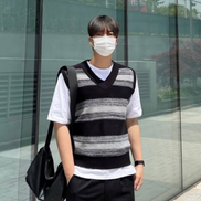 (現貨) 間條冷衫背心
