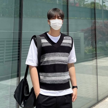 (現貨) 間條冷衫背心