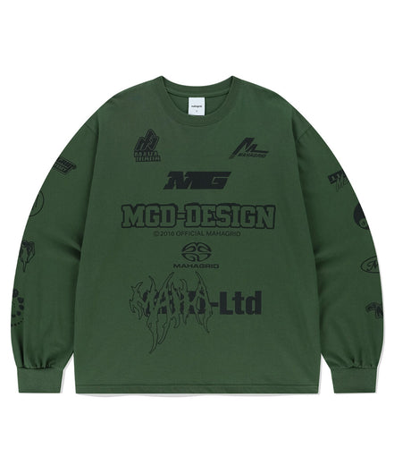 mahagrid - MGD SYMBOL LS TEE (GREEN)