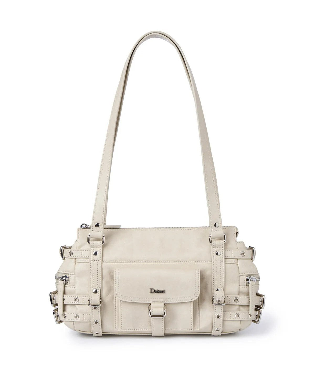 DEINET - BELTED POCKET MINI SHOULDER BAG (BEIGE)