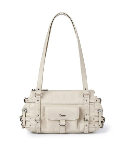DEINET - BELTED POCKET MINI SHOULDER BAG (BEIGE)