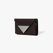 CRINKLE TRIANGLE TRIPLE WALLET (ESPRESSO)