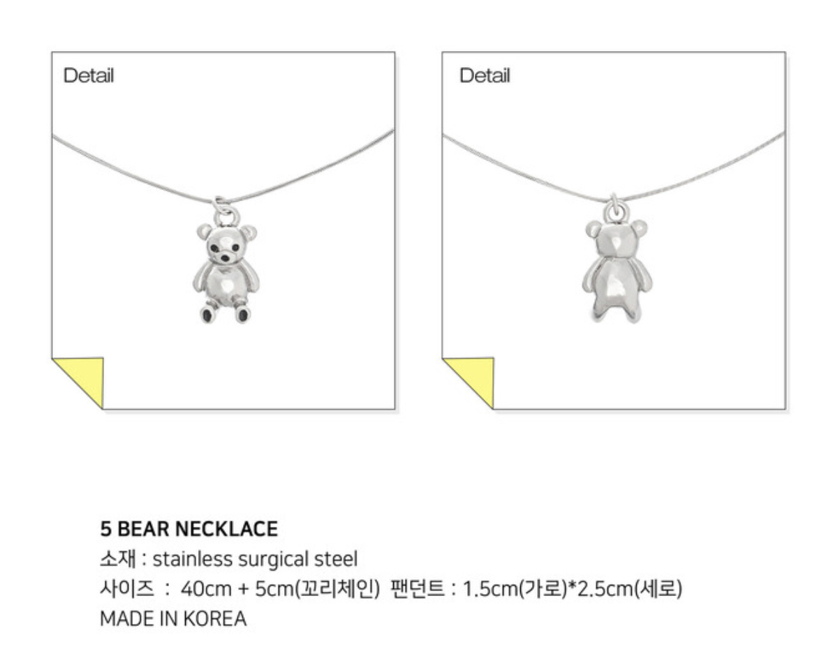 Almost Blue - BEAR NECKLACE