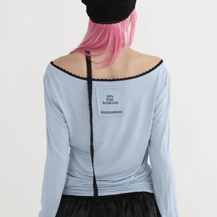 BAD BLOOD - ONE THING LONG SLEEVE TEE (LIGHT BLUE)