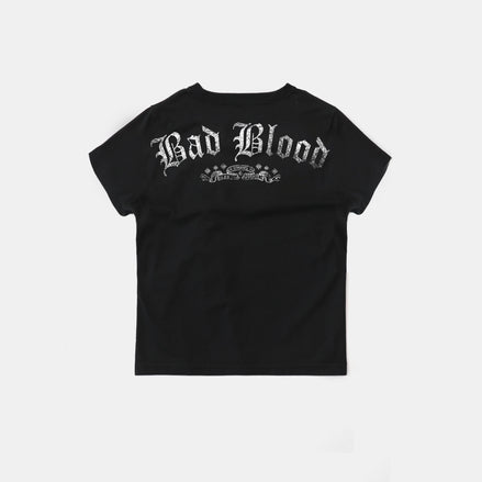 Bad Blood - crack print t-shirt (Black)