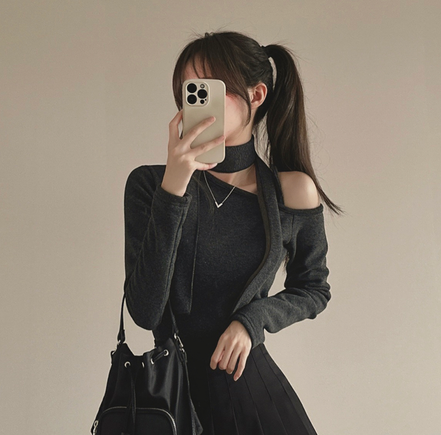 KR HANNI MUFFLER TOP SET (3 COLORS)