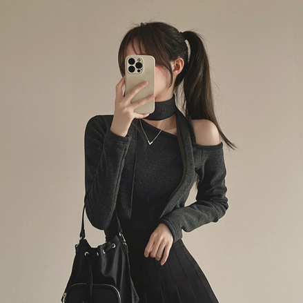 KR HANNI MUFFLER TOP SET (3 COLORS)