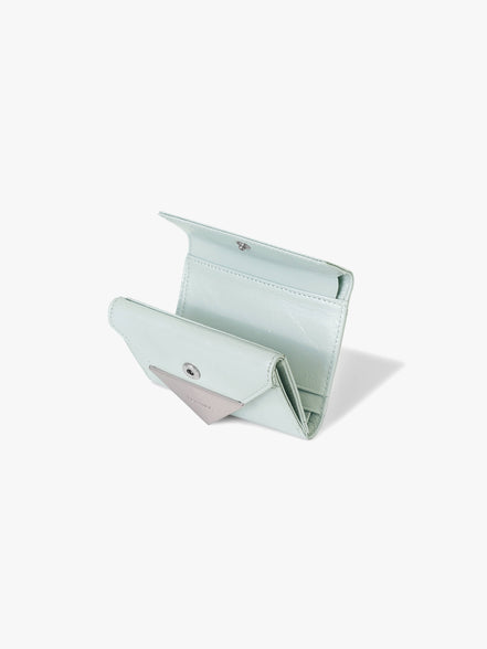 CRINKLE TRIANGLE DOCO WALLET (PALE MINT)