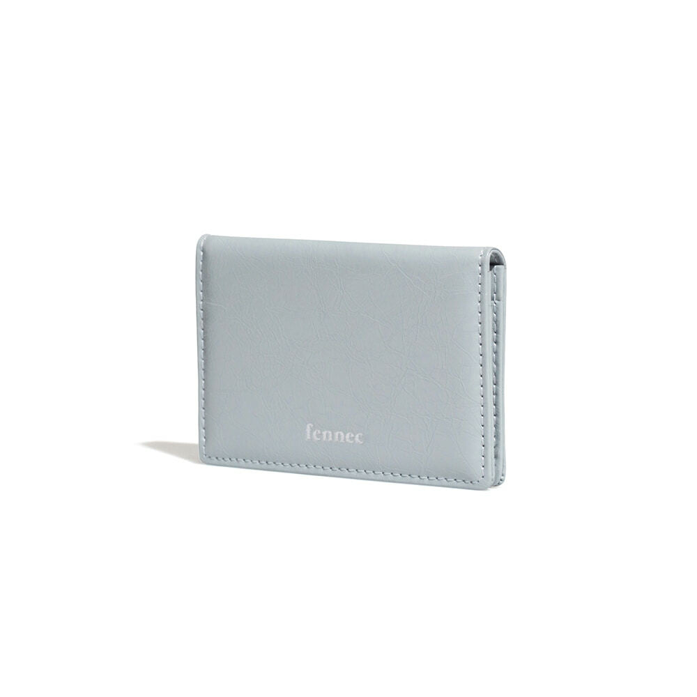 CRINKLE SOFT CARD CASE (MID GREY)