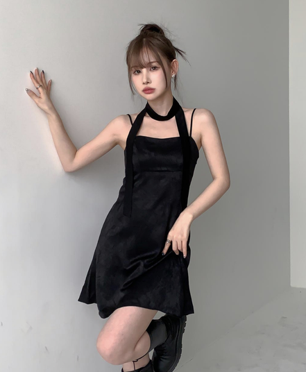 KR ROSE SCARF ONE PIECE 2 COLORS