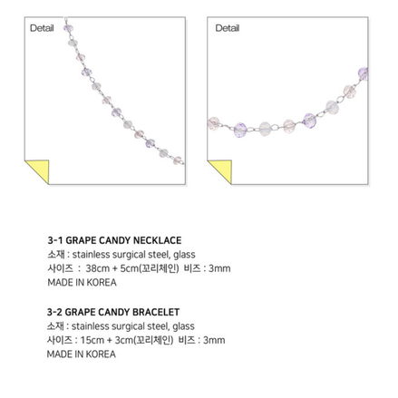 Almost Blue - GRAPE CANDY NECKLACE / BRACELET