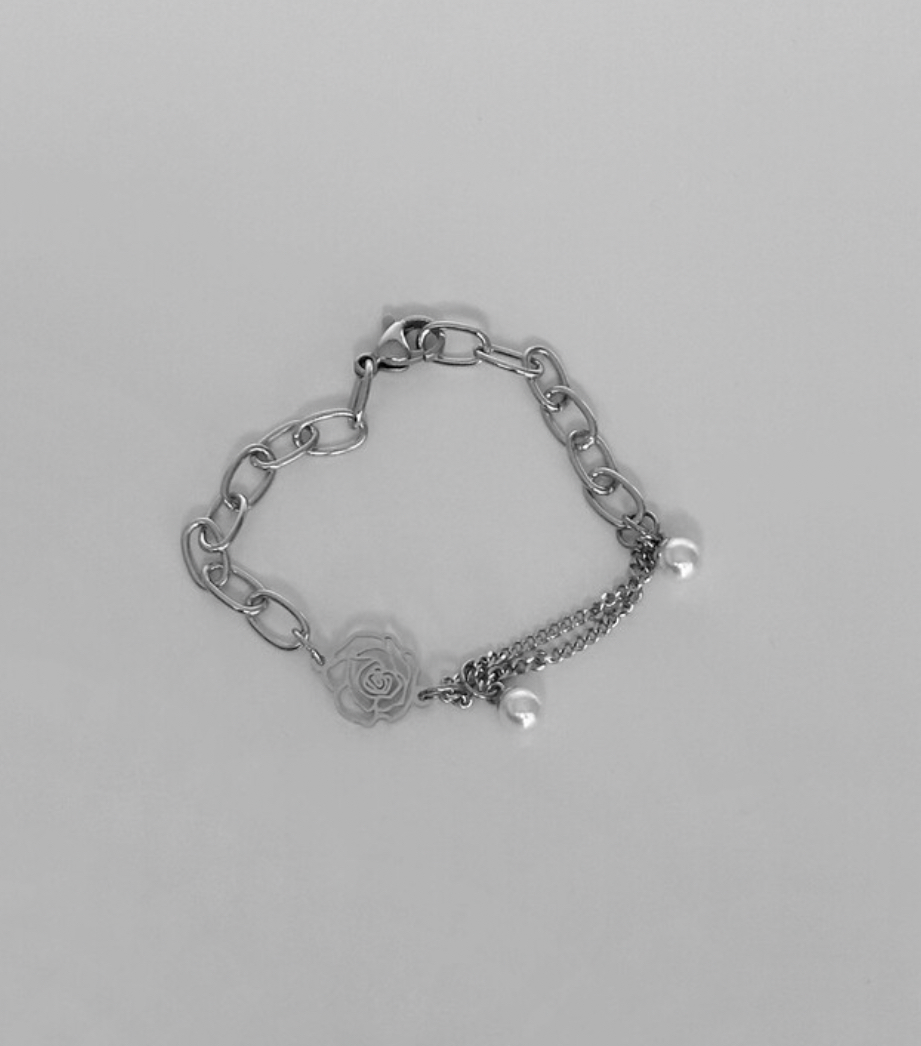 OFUSE - pearl drop bracelet(rose)