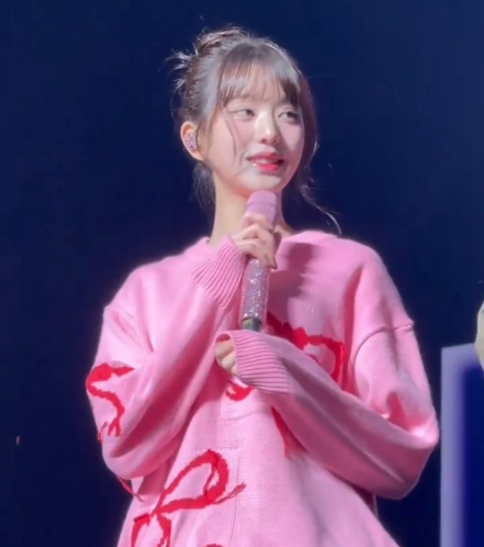 (現貨) (wonyoung同款) VINTAGE HEART RIBBON KNIT (PINK)