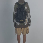 SCULPTOR - Nylon Slouchy Backpack (Black)