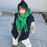 fallett - story logo long muffler (green)