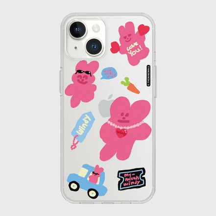THE NINE MALL -windy painting sticker 透明軟殼