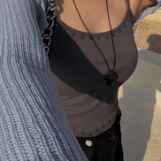 KR PUNK TOP WITH NECKLACE (3 COLORS)