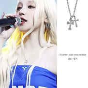OFUSE - 24 winter - cubic cross necklace