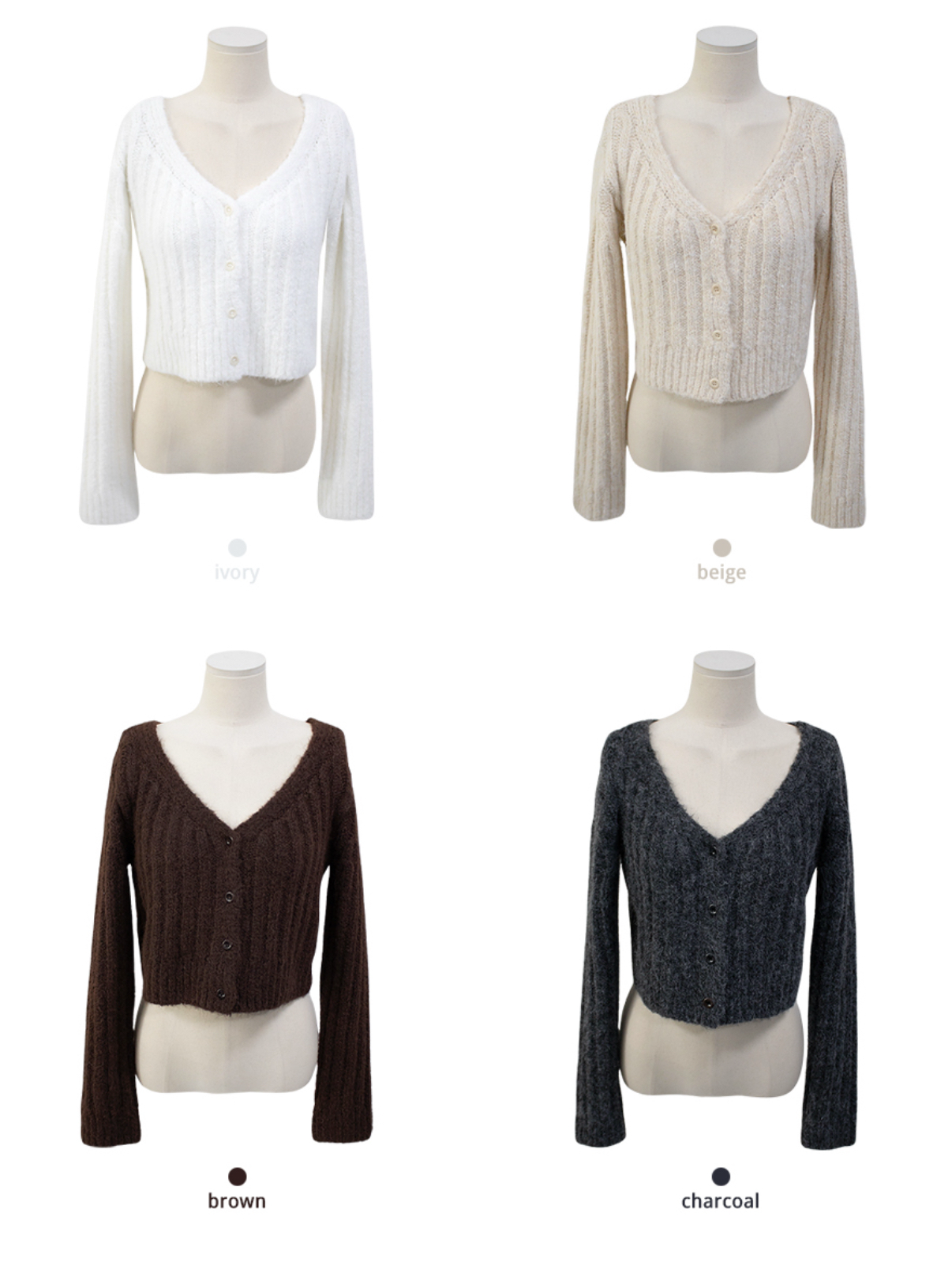 KR WARMY CROP CARDIGAN (4 COLORS)