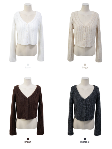 KR WARMY CROP CARDIGAN (4 COLORS)