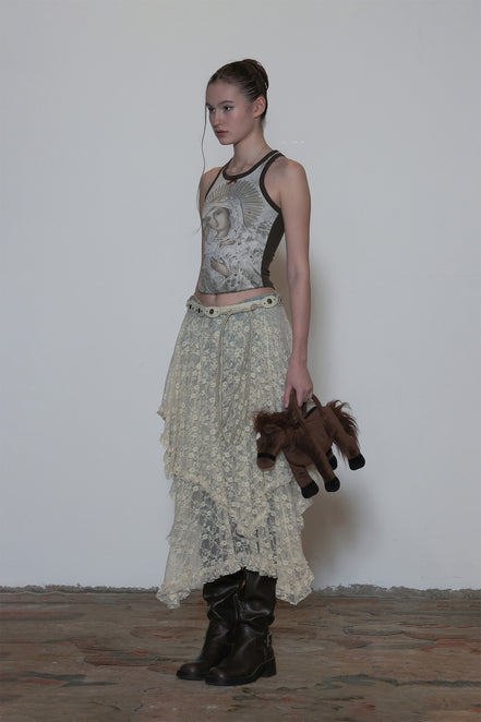 SCULPTOR - Maria Tear Drop Tank Top Dirty (Latte/Mocha)