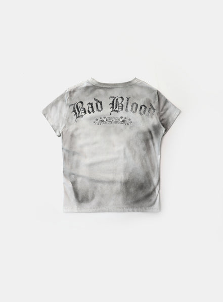 Bad Blood - crack print t-shirt (White)