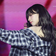 [KARINA同款] TRILLION - two pocket ombre plaid check shirts (blue)