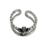 (karina同款) OFUSE - line cross ring
