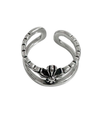 (karina同款) OFUSE - line cross ring
