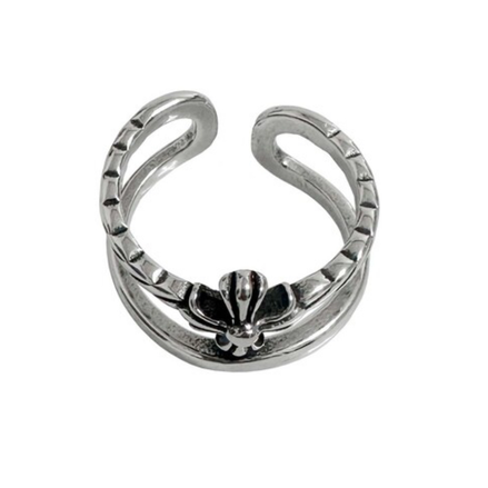 (karina同款) OFUSE - line cross ring