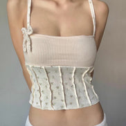 TH FLOWER BOW SLEEVELESS (WHITE)