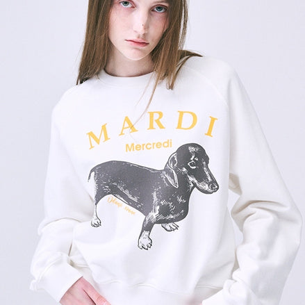 MARDI MERCREDI - SWEATSHIRT RAGLAN DDANJI (WHITE TANGERINE)