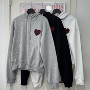 KR CHECKED HEART HOODIE (3 COLORS)